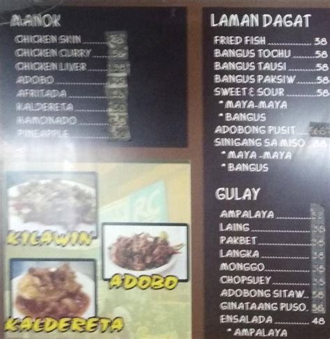 Bulaluhan sa Espanya Menu .